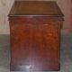 Antique Hardwood Desk with Leather Top and Slanted Drawer