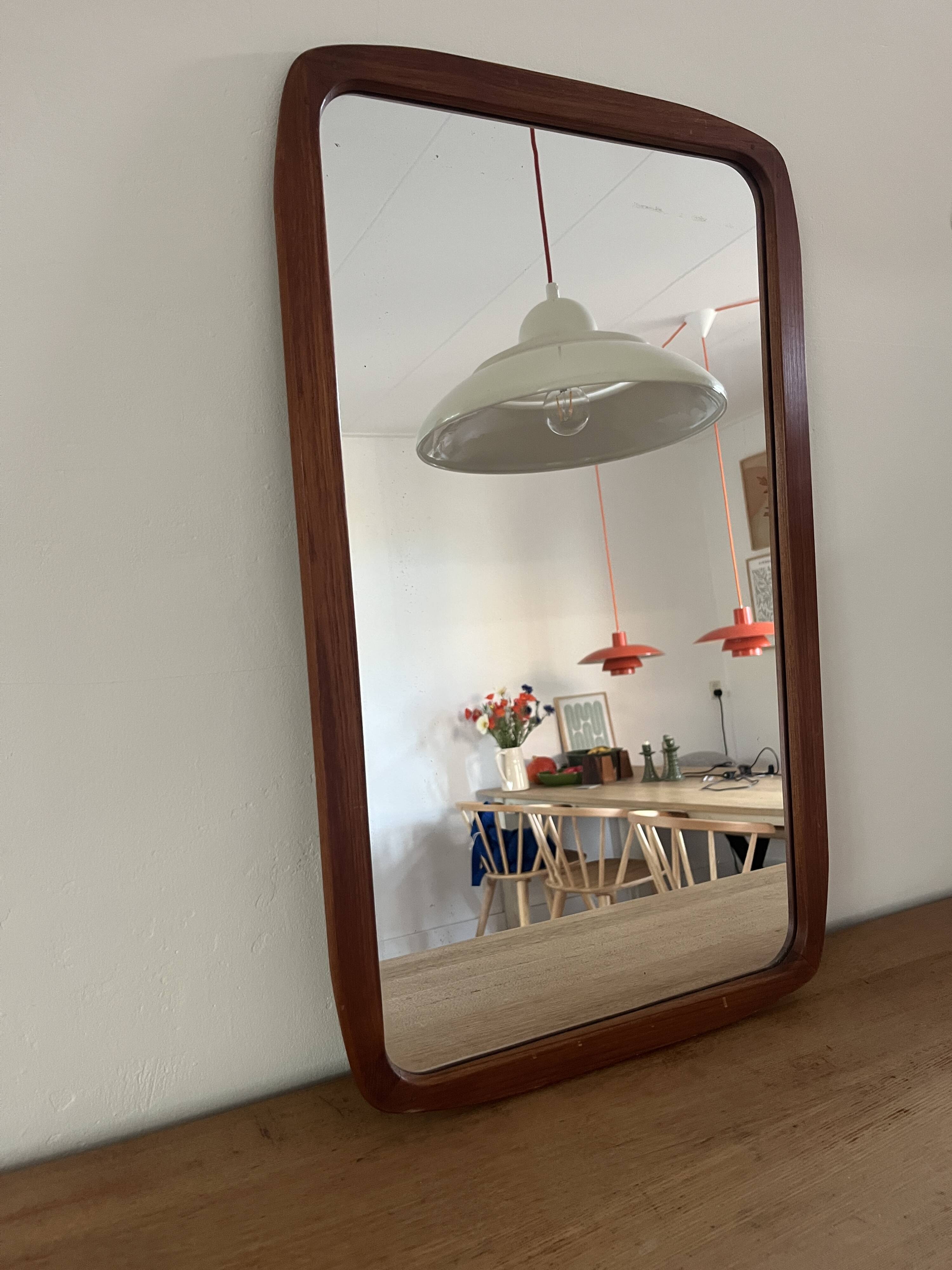 Miroir vintage danois en teck
