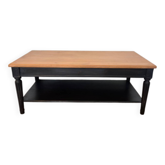 Table basse en bois massif vintage