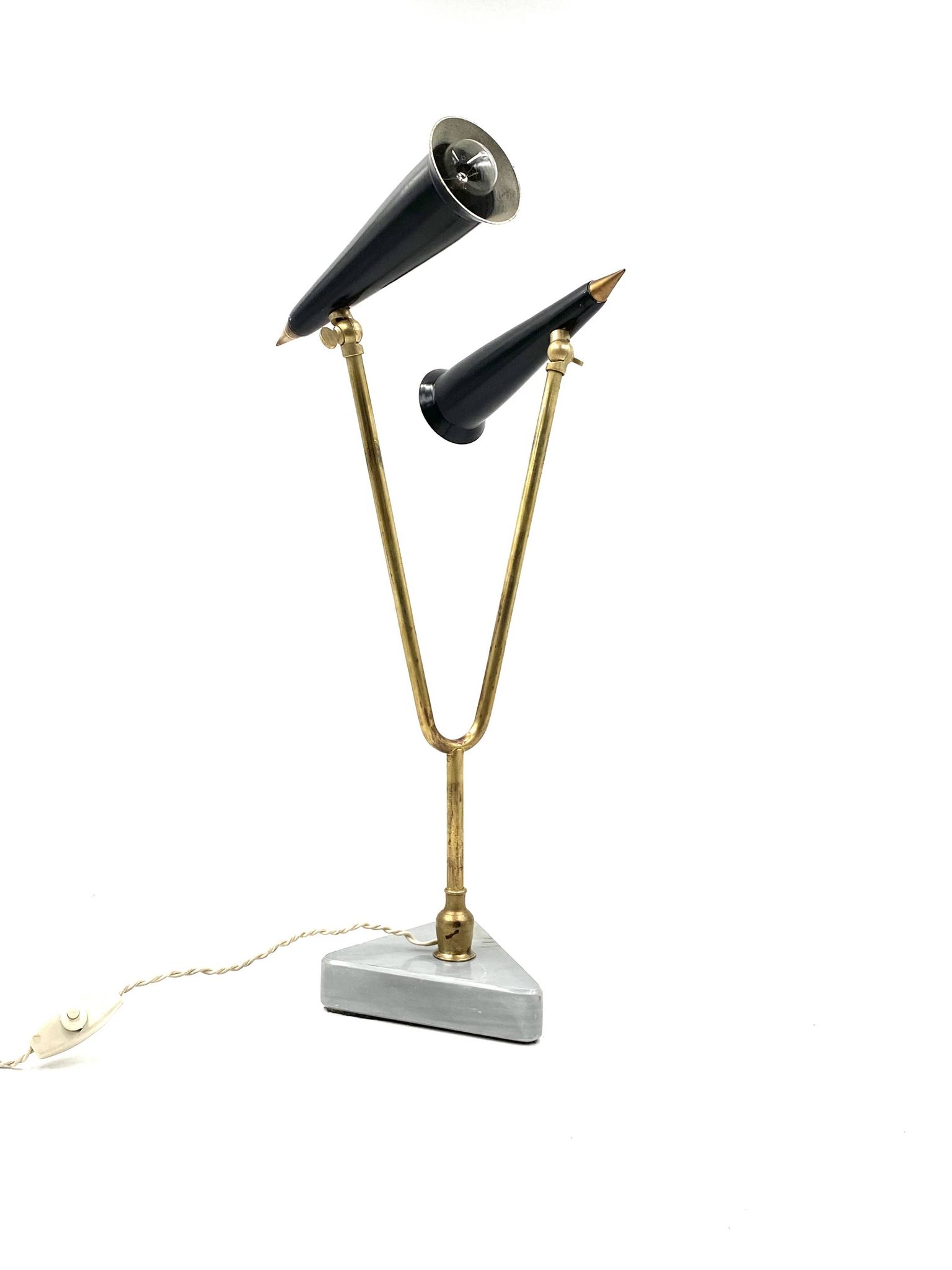 Mid-century double light table lamp, Italy 1960s