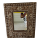 Miroir Shabby, cadre en bois sculpté