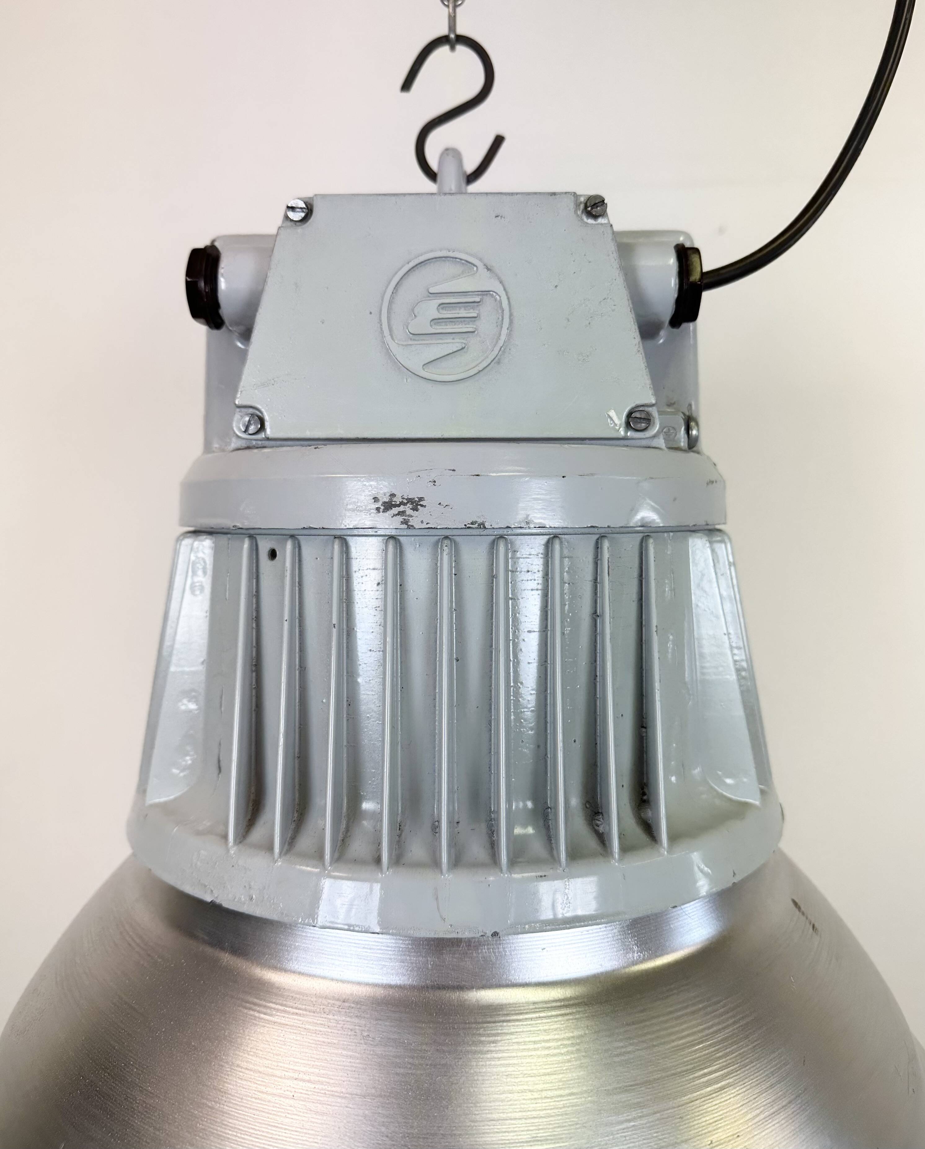 Large Industrial Aluminium Pendant Light from Elektrosvit, 1960s
