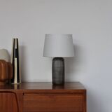 Enamelled stoneware ceramic lamp France 1970