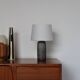 Enamelled stoneware ceramic lamp France 1970
