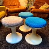 Set of 3 stools space age 70s