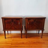 Pair of vintage Italian bedside tables from the 1950s