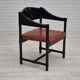 Années 1970, suite de 4 fauteuils finlandais par Lepokalusto, état d'origine, bois de bouleau, cuir.