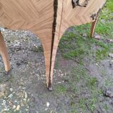 Commode ancienne en marqueterie style louis xv avec plateau marbre