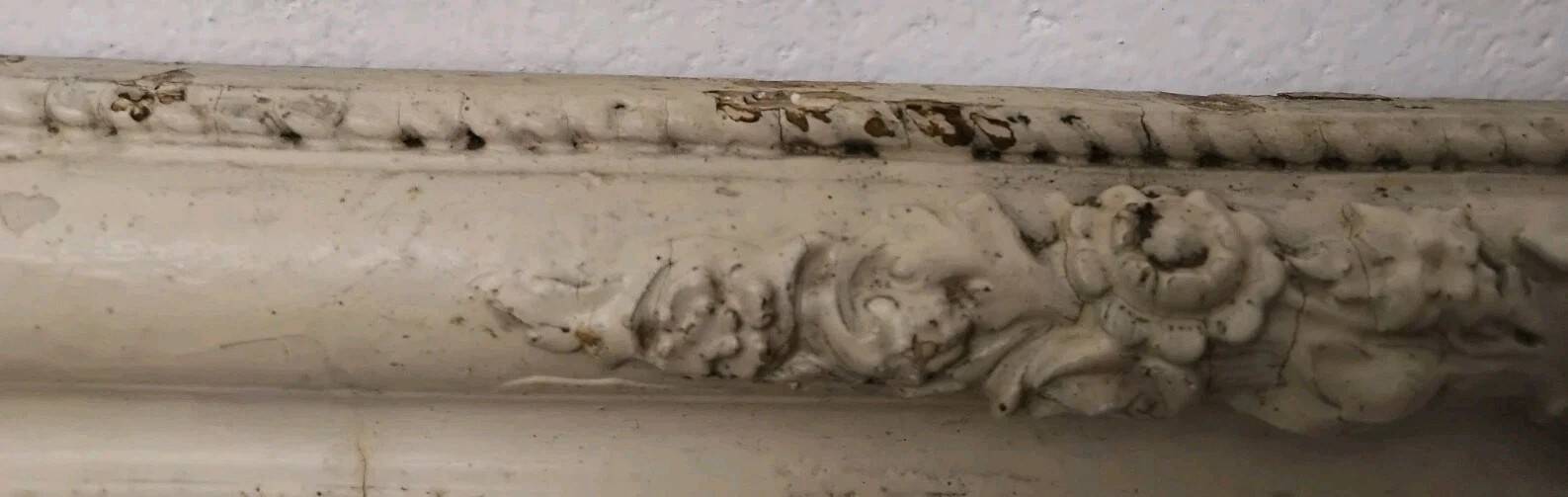 Antique 19th Century Mirror Carved Wood Frame 67x 55 Cm