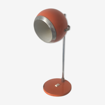 Lampe eyeball orange 44cm vintage 1970