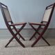 Folding wooden chairs and cannage