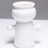 Matt white earthenware vase, 1970s