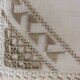 6 serviettes en lin écru avec broderies beige faites main.