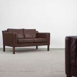 Set of 2 scandinavian leather sofas, 1970ss