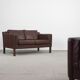 Set of 2 scandinavian leather sofas, 1970ss