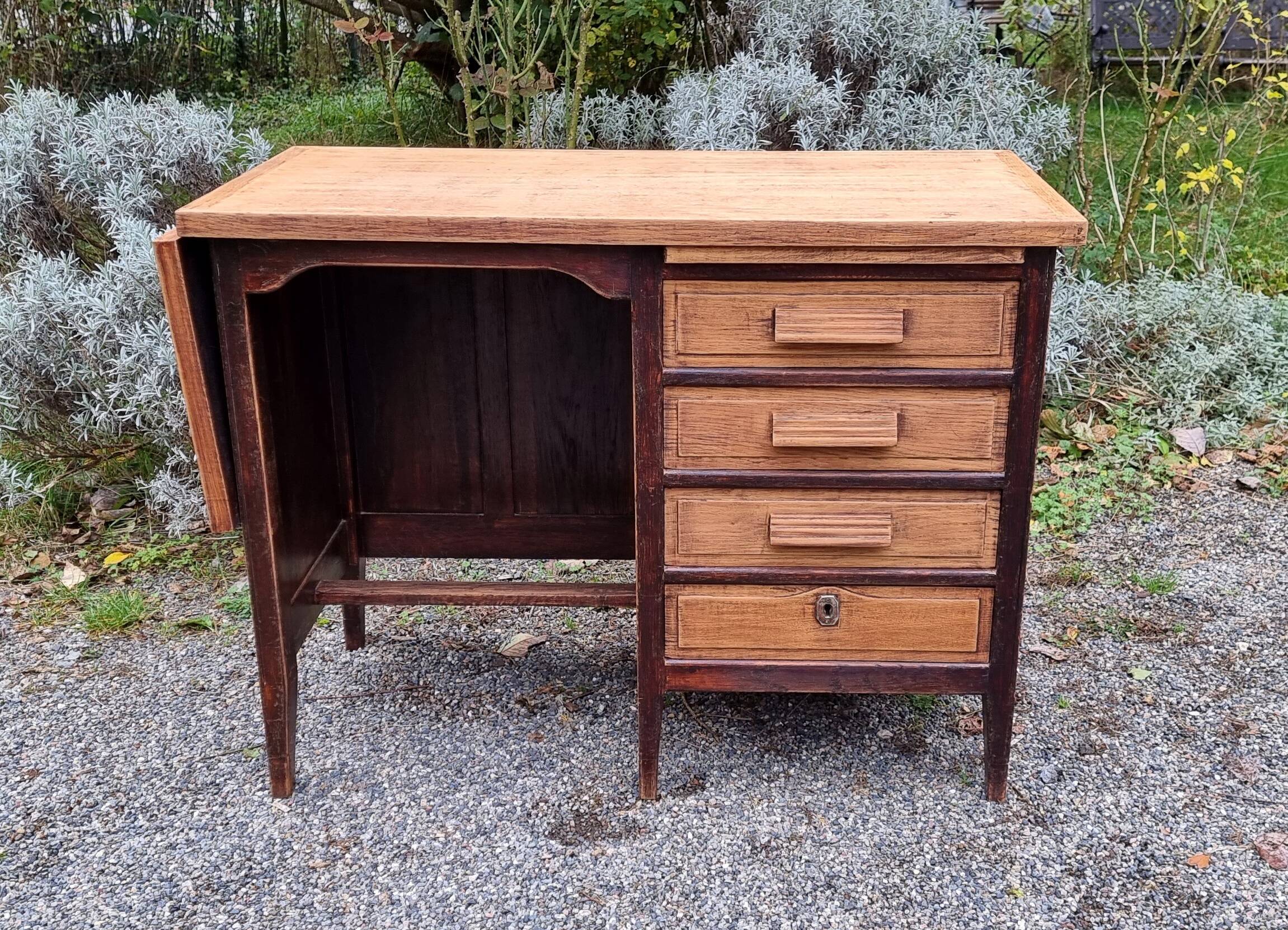 1950s desk with shelf and extension