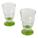 Duo de verres à vin, vert pomme, 1980