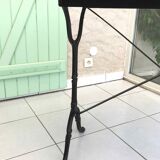 Marble and cast iron bistro table