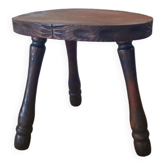 Raw wood stool