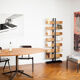 Severin-1 wooden and metal design bookshelf