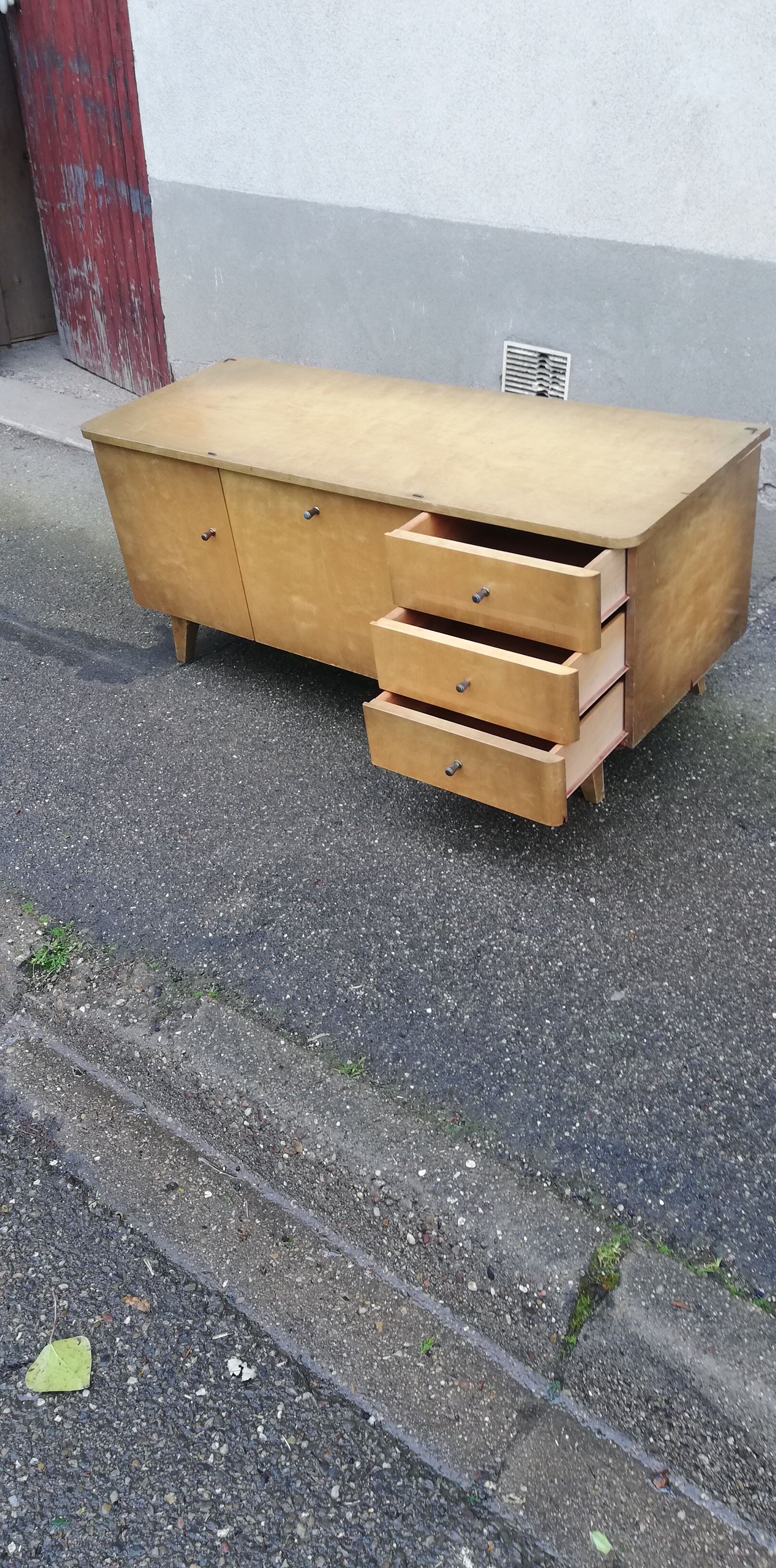 Vintage enfilade 3 drawers 1 door 1 flap
