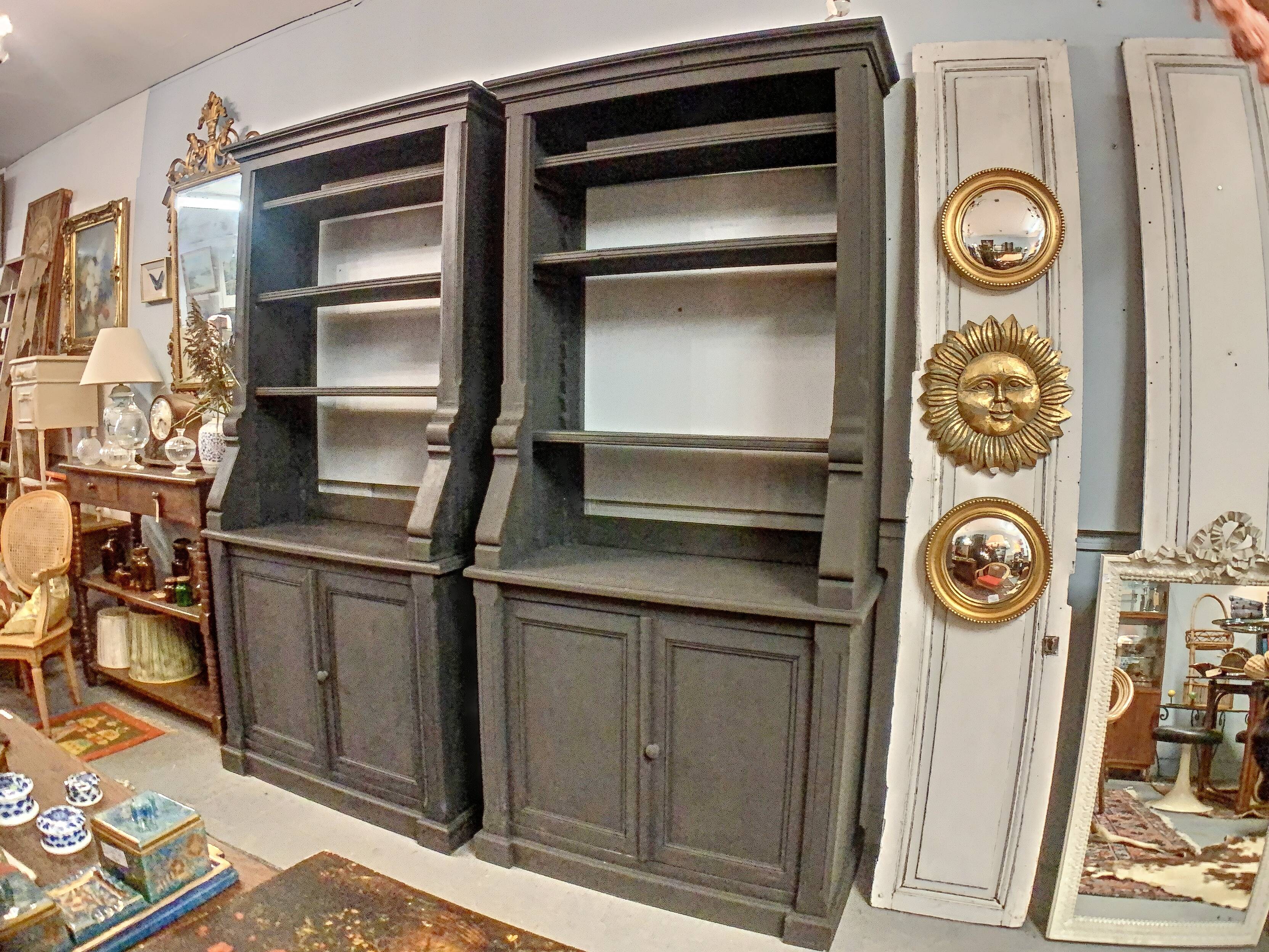 Pair of black China buffets