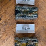 Pair of model glass wall lamps Chartres by Van Oyen for Raak