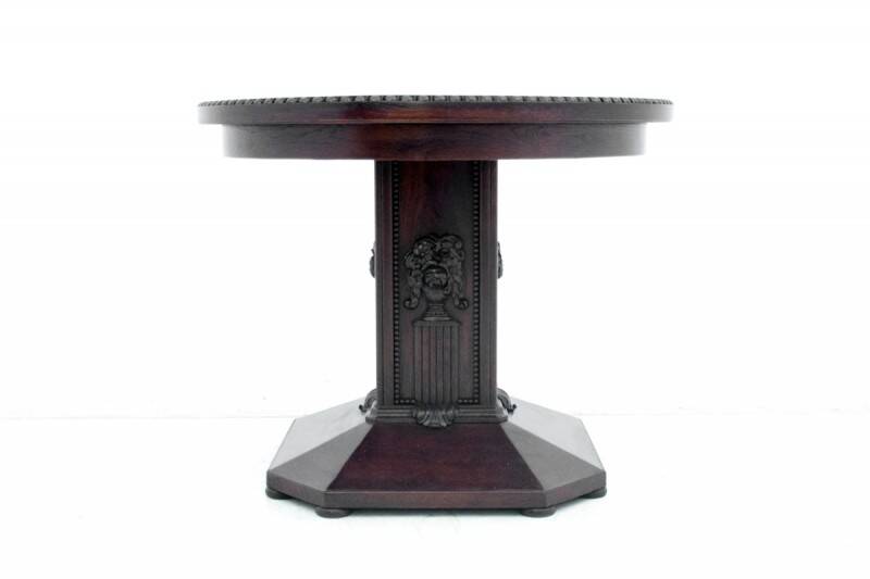 Antique table + chairs set, Western Europe, early 20th century.