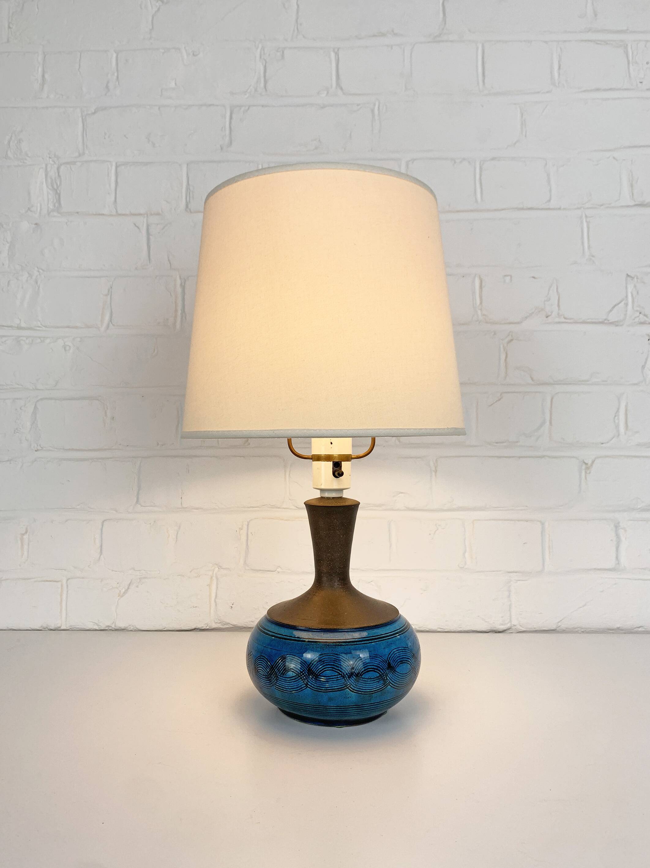Scandinavian ceramic table lamp, Nils Kähler for HAK, Denmark, 1960s