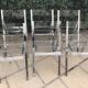 Plexiglass and chrome metal design folding chairs