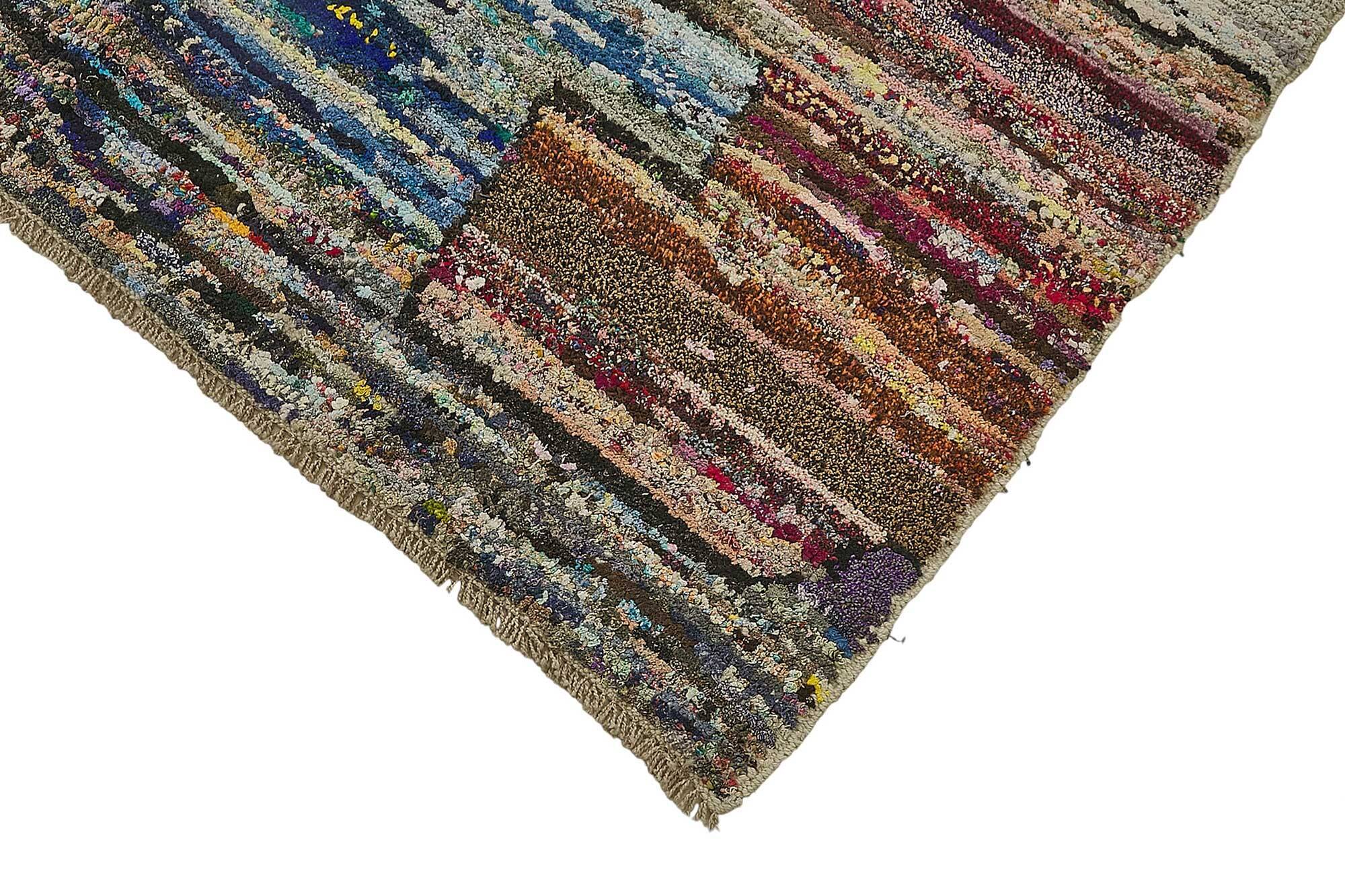 Handwoven Turkish Recycled Boho Rug 191 cm x 293 cm