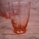 Lot 6 anciens verres à eau vieux rose années 1950