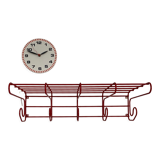 Vintage metal wire Ikea wall shelf RED