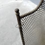 Old 19th century fireplace screen, 4-panel spark arrester