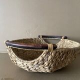 Large basket made of woven water hyacinth
