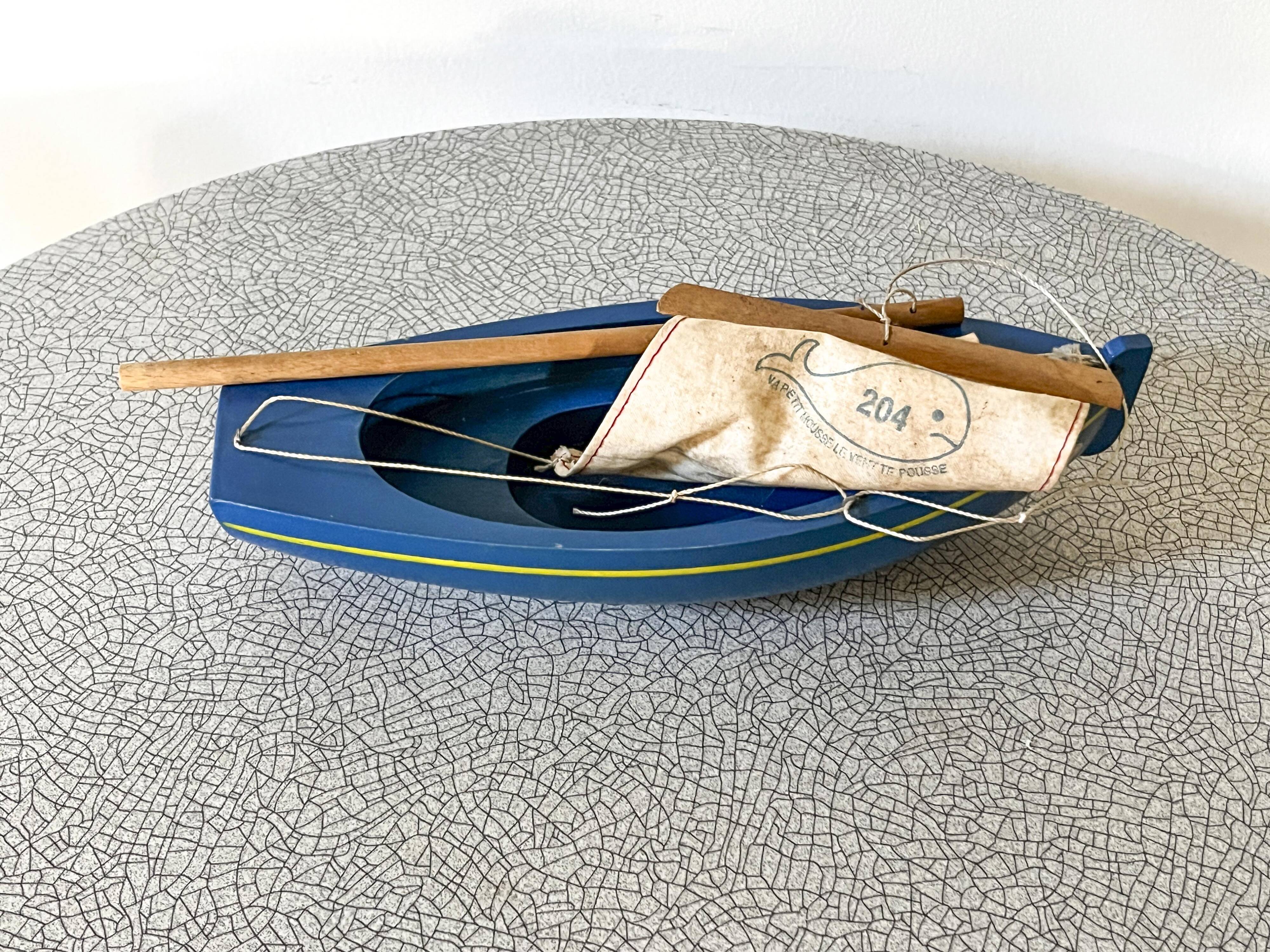 Tirot 204 basin sailboat in wood, French brand. Also called Yole.