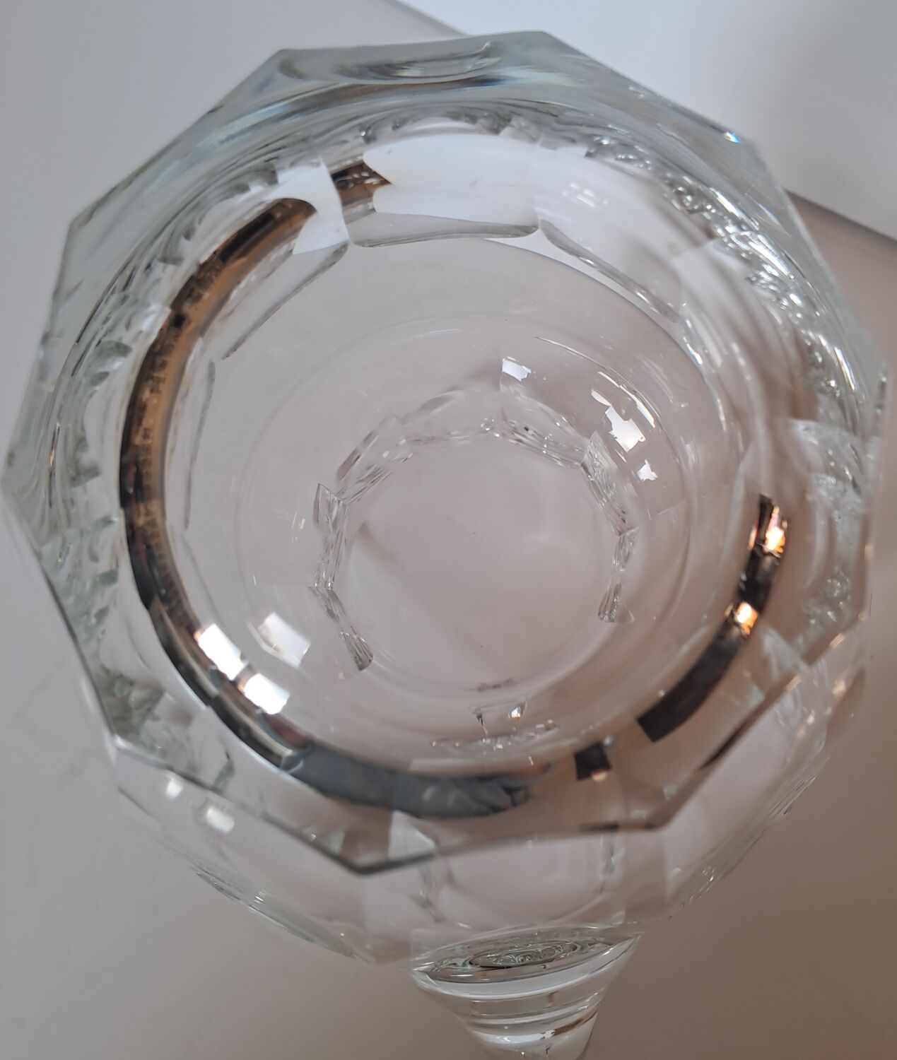 Moser signed crystal pitcher