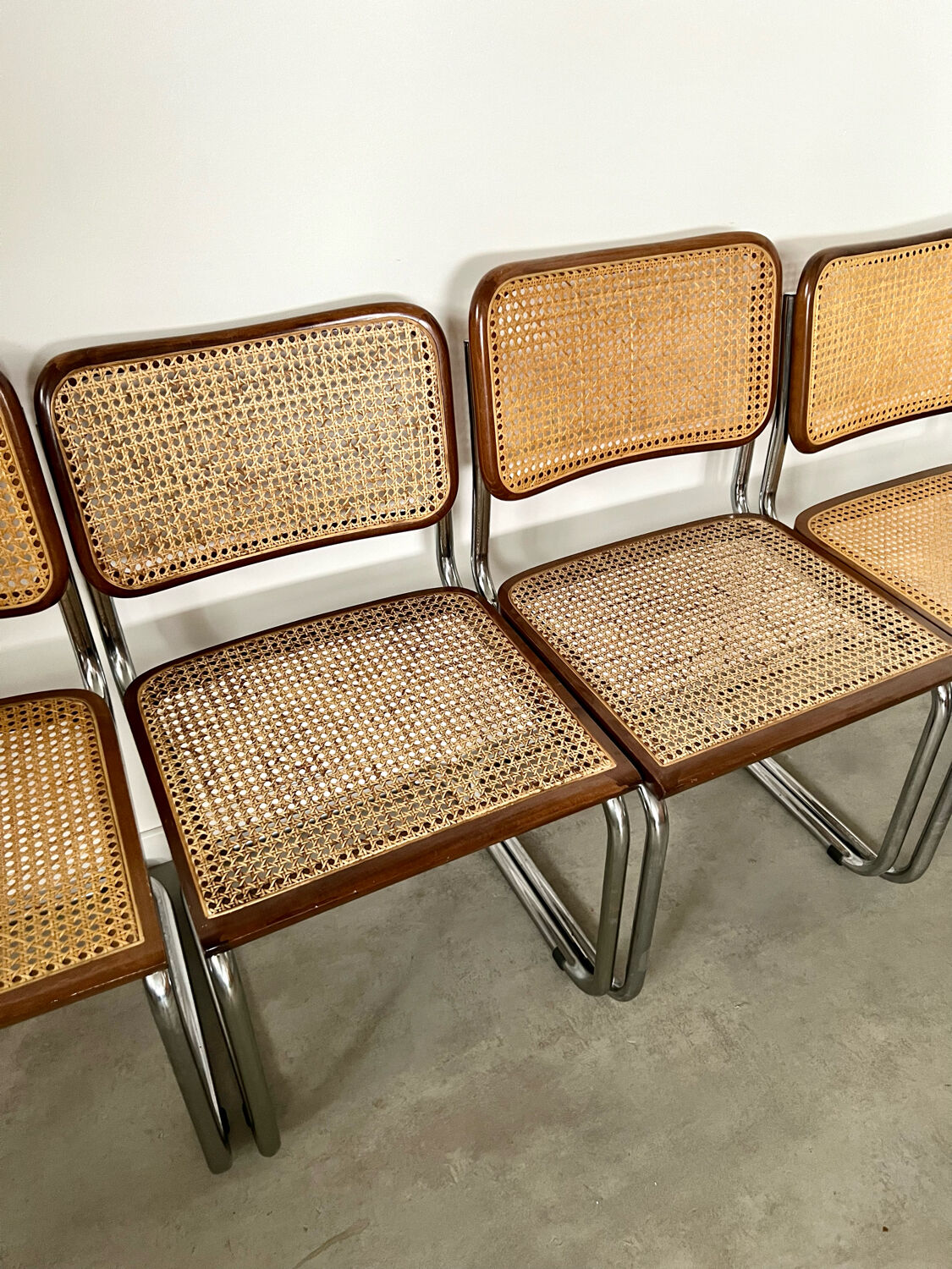Lot de 6 chaises Cesca B32 Marcel Breuer, 1970