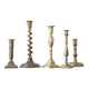 Vintage Brass Candlesticks, 1960s, Set of 5