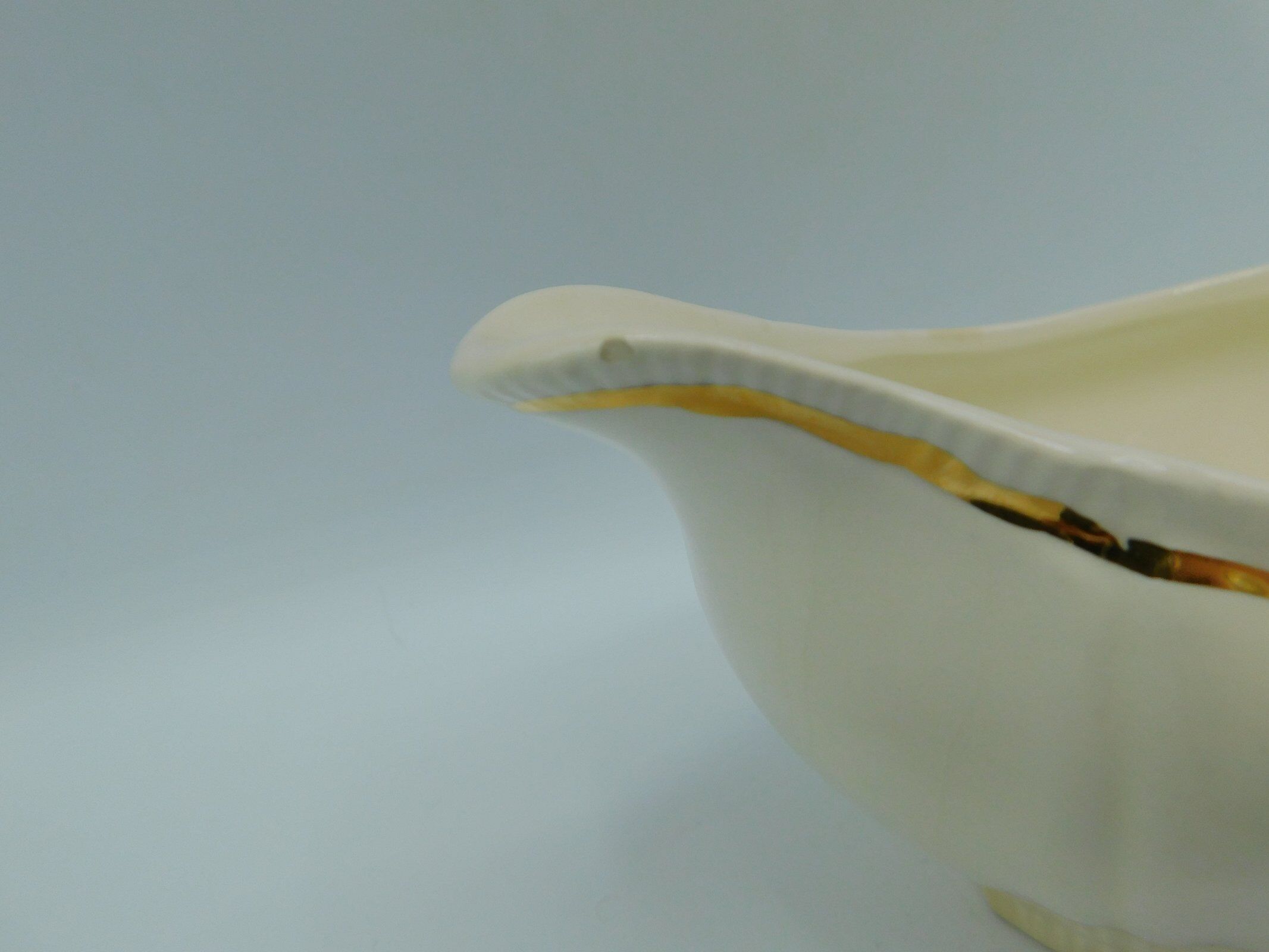 Longchamp ivory and gold saucière