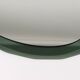 Cristal Arte Oval Green Grey Mid-Century Scalloped Wall Mirror, Italy, 1960