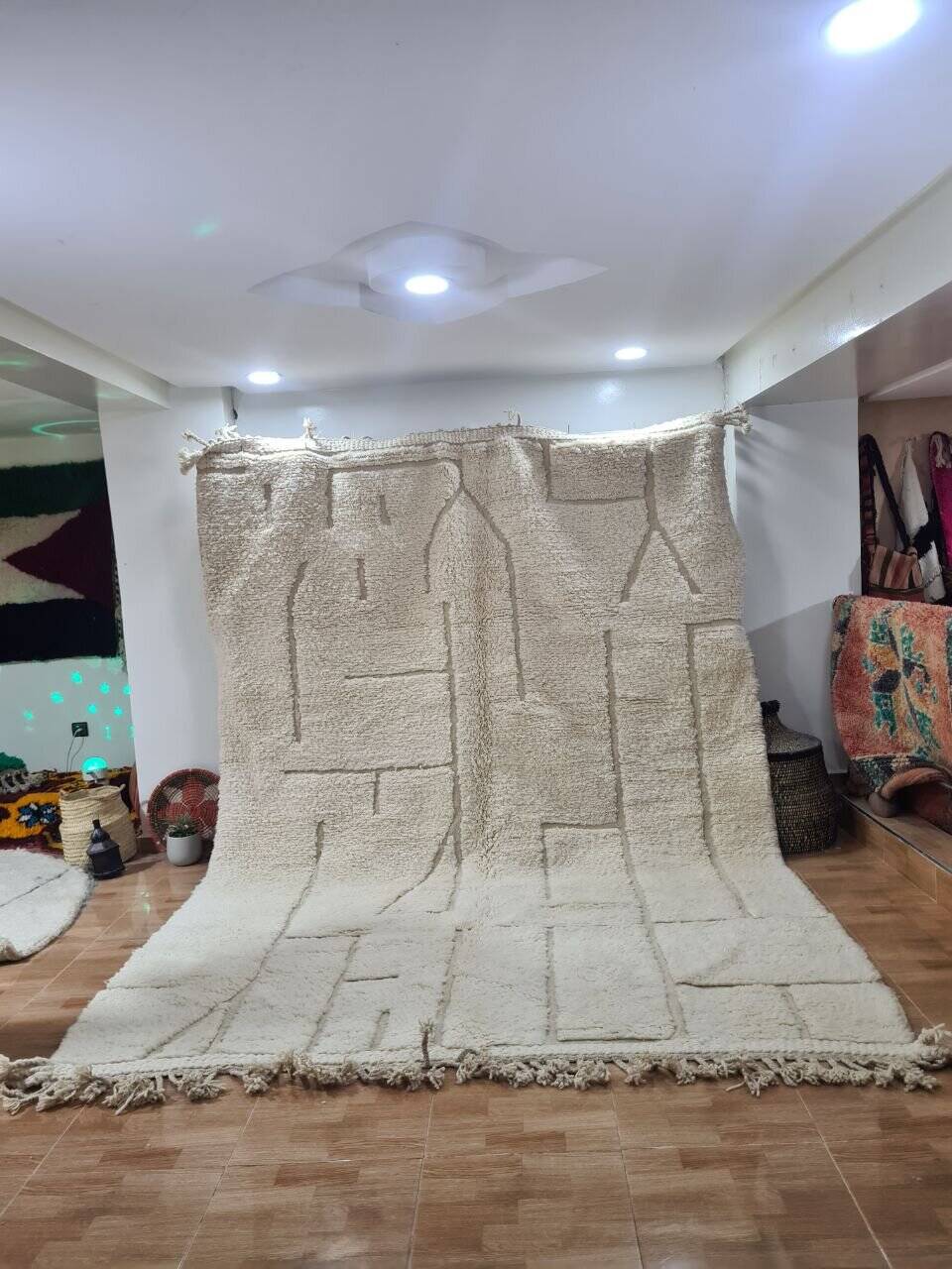 Handmade wool Berber rug 300X200 cm