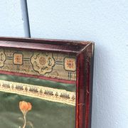 Framed Chinese Silk Embroidery Panel with Bird and Blossoms