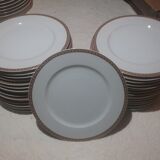 Fine porcelain dessert plates with gilded edging