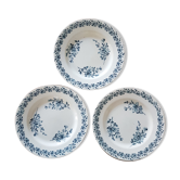 Assiettes plates Luneville pâquerettes