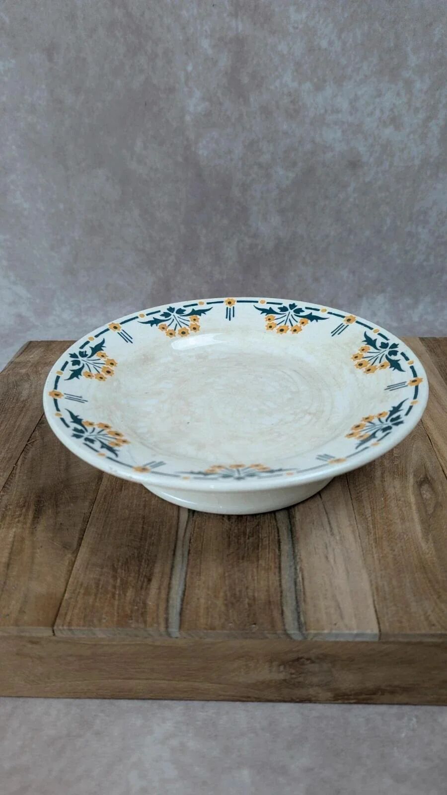 Antique compote dish in ironstone – Choisy-le-Roi
