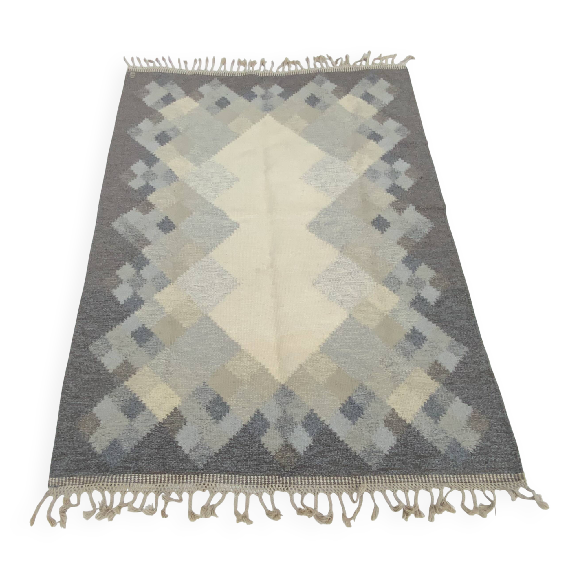 Tapis kilim röllakan suédois du milieu du siècle par brita svefors pour axeco 1960