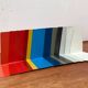 Mid-century German colourful minimalist metal bookends by Soennecken, 1960s, set of 16.