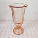 Grand vase en verre rose