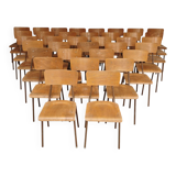 Lot de 35 chaises d'école tchèque Kovona style bistrot des